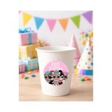 Sinek Kupası Tasarım 20 Adet 4 Cm Lol Bebekler Yuvarlak Happy Birthday Doğum Günün Kutlu Olsun Sticker Çıkartma Etiket