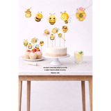 Sinek Kupası Tasarım Arı Temalı Doğum Günü Seti 5 Figür Banner 5 Figür pasta süsü 20 Adet cupcake SET