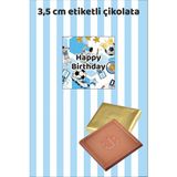 Sinek Kupası Tasarım Futbol Happy Birthday Etiketli Hediyelik Madlen Doğum Günü Çikolatası 20 Adet