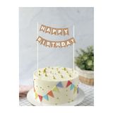 Sinek Kupası Tasarım Happy Birthday Yazlı Kraft Pasta Bayrağı Parti Malzemeleri Doğum Günü