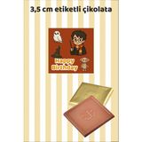 Sinek Kupası Tasarım Harry Poter Happy Birthday Etiketli Hediyelik Madlen Doğum Günü Çikolatası 20 Adet
