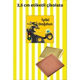Sinek Kupası Tasarım Inşaat Happy Birthday Etiketli Hediyelik Madlen Doğum Günü Çikolatası 20 Adet