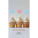 Sinek Kupası Tasarım Kız or Erkek Cinsiyet Partisi Konsept Kürdanlı Cupcake Süsü Doğum Günü Süsü *20'li Kalın Kağıt