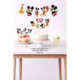 Sinek Kupası Tasarım Mickey Mouse Doğum Günü Seti 5 Figür Banner 5 Figür pasta süsü 20 Adet cupcake SET