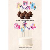 Sinek Kupası Tasarım My Little Pony Konsept 5 Adet Pasta 20 Adet Cupcake Mini Set Doğum Günü Pasta Süsü