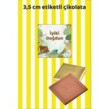 Sinek Kupası Tasarım Safari Hayvanlar Happy Birthday Etiketli Hediyelik Madlen Doğum Günü Çikolatası 20 Adet