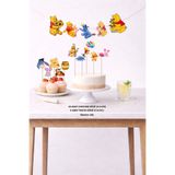 Sinek Kupası Tasarım Winie The Pooh Doğum Günü Seti 5 Figür Banner 5 Figür pasta süsü 20 Adet cupcake SET
