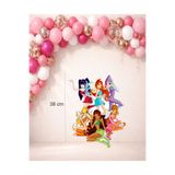Sinek Kupası Tasarım Winx Club 38 cm Ayaklı Masa Üstü Pano Doğum Günü Süsü