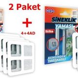 Sineklik Yaması Sineklik Tamir Bantı Kendinden Yapışkanlı 10x10cm 4ad X2 Paket