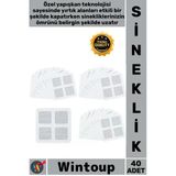 #Sineklik Yapışkanlı Onarım Kiti Pratik Kesilebilir Pencere Kapı Bandı Tül Sineklik Yaması 40 Adet