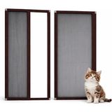 Sineklikstore 100x220 cm Koyu Kahve Akordiyon Kapı Kedi Sinekliği