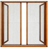 Sineklikstore 140x240 cm Kahve Akordiyon Duble Kapı Sinekliği