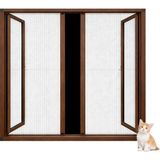 Sineklikstore 140x240 cm Koyu Kahve Akordiyon Duble Kapı Kedi Sinekliği