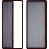 Sineklikstore Akordiyon 100x220 cm Çelik Koyu Kahve Pileli Kapı Sinekliği