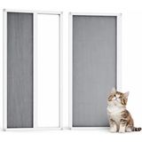 Sineklikstore Akordiyon Kapı Kedi Sinekliği – 100 x 220 cm – Beyaz – Demir, Ahşap, Çelik, Pimapen ve Alüminyum ile Uyumlu