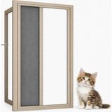 Sineklikstore Akordiyon Pencere Kedi Sinekliği – 70 x 140 cm – Demir, Ahşap, Çelik, Pimapen ve Alüminyum ile Uyumlu - 70x140 - Vizon