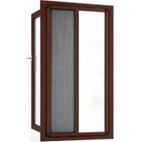 Sineklikstore Akordiyon Pileli Pencere Sinekliği – 70 x 140 cm – Koyu Kahverengi – Demir, Ahşap, Çelik, Pimapen ve Alüminyum ile Uyumlu