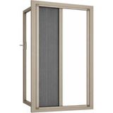 Sineklikstore Akordiyon Pileli Pencere Sinekliği – 70 x 140 cm – Vizon – Demir, Ahşap, Çelik, Pimapen ve Alüminyum ile Uyumlu