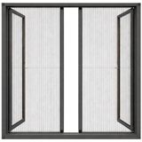 Sineklikstore Duble Akordiyon 140x240 cm Antrasit Gri Çelik Kapı Sinekliği