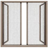 Sineklikstore Duble Akordiyon Alüminyum 120x240 cm Vizon Kapı Sinekliği