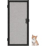 Sineklikstore Menteşeli Pencere 70x130 cm Çelik Antrasit Gri Kedi Sinekliği