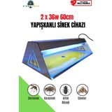 Sinektech Elektrikli Yapışkanlı Sinek Öldürücü 2X36W 60CM Sinek Cihazı Sinek Tutucu Sinek Yakalama - 72w