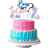 Sinem Gift Cinsiyet Partisi Temalı Pasta Süsü - Boy Or Girl Pasta Süsü- Cinsiyet Partisi Malzemeleri - 8 Renk