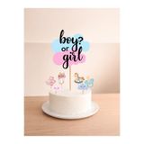 Sinem Gift Cinsiyet Partisi Temalı Pasta Süsü - Boy Or Girl Pasta Süsü- Cinsiyet Partisi Malzemeleri