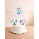 Sinem Gift Elsa Pasta Süsü - Elsalı 6 Lı Cupcake - Elsa Konseptli Süs - Elsa Frozen Doğum Günü - Retro Pembe