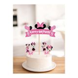 Sinem Gift Minnie Mouse Konseptli Pasta Süsü - Minnie Mouse Konseptli Doğum Günü - 6 lı Cupcake Süsü