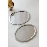SİNEM YAMAN HOME 2Lİ TAKIM PASLANMAZ ÇELİK 25 CM TEPSİ / ÇELİK SUNUM TEPSİSİ