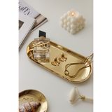 SİNEM YAMAN HOME GOLD PASLANMAZ ÇELİK 23CM OVAL TEPSİ / TAKI TEPSİSİ/ SUNUMLUK