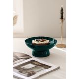 SİNEM YAMAN HOME PETROL YEŞİLİ SERAMİK 20 CM AYAKLI SERVİS SUNUM KASESİ / SERAMİK DEKORATİF KASE