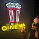 Sinema Neon Metal Duvar Sanatı, Neon Metal Duvar Dekoru, Neon Duvar Tabelası, Ev Sineması Heykeli, Sinema Salonu Dekoru (Uzaktan Kumandasız)