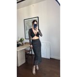 sinemkivanc co PUANTİYE DESEN ŞİFON BLUZ ETEK TAKIM