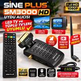 Sineplus Sm3000 Full Hd Uydu Alıcısı Led Ve Tüplü Tv Uyumlu, Wifi Anten Hediyeli, Süresiz Free Tv, Tkgs, Led Kumanda Gözü