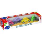 Sinerjim Playwood Ahşap Yarış Arabası 4'lü Paket