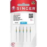 Singer 14 Numara Penye Jarse Esnek Kumaş İğnesi 2045 Kodlu Metal 5'li Blister Seti