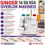 Singer 4 Iplikli Overlok Makinesi Diferansiyel Besleme Özellikli 14 Sh 654 Overlok Makinesi - 4 İPLİKLİ OVERLOK