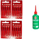 Sınger Dikiş Makine Iğnesi 1 Adet 10 No, 1 Adet 11 No, 2 Adet 14 No ve Makine Yağı 100 cc