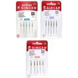 Singer Orjinal Ev Tipi Dikiş Makine Iğnesi Set 12/14/16 Numara 15 Parça Esnek Kumaşlar İçin