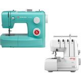 Singer Simple 3223G Dikiş Makinesi ve Elmas 328 Ev Tipi 4 Iplik Overlok Makinesi Avantajlı Paket