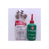SİNGER Singer 2020.100/16 Dikiş Makina İğnesi Singer Yağ ve 5 Adet ev Tipi Makinalar İçin Masura