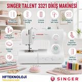 Singer Talent Ev Tipi Dikiş Makinesi Elektronik Dikiş & Piko Özellikleri ile Kullanıcı DOSTU-(SNG.3321) + Aksesuarseti Hediye - singer aksesuar seti HEDİYE