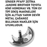 Singer Zetina Janome Brother Dikiş Makine Metal Çağanoz (Mekik Yatağı) - Beyaz - Gold