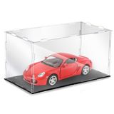 Singhoow Akrilik Vitrin 1: 18 Model Araba Vitrin Siyah Taban ile Temizle Depolama Standı Kutusu Araba Oyuncak Collectibles için