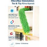 Single ( 1 Adet ) Mikrofiber Bükülebilen Toz Tüy Alma Temizleme Aparatı Fırçası Sopası