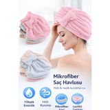 Single ( 1 ADET ) Mikrofiber Saç Havlusu, Saç Bonesi, Banyo Deniz ve Havuz Sonrası
