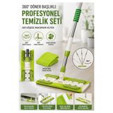 Single ( 1 Adet Yedek Bez Hediyeli ) Yer Fayans Duvar Yüzey Temizlik Mikrofiber Mandallı Mop - Paspas