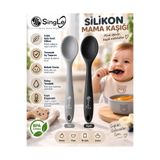 Single ( 2 Adet ) Yanmaz Yapışmaz Silikon Mama Kaşığı Isıya Dayanıklı